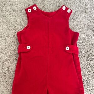 Little Boy’s Red Corduroy Shortall